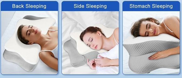 💫 Cervical Pillow Cozy Sleeping, Ergonomic Contour Memory Foam Pillows (Set of 2)