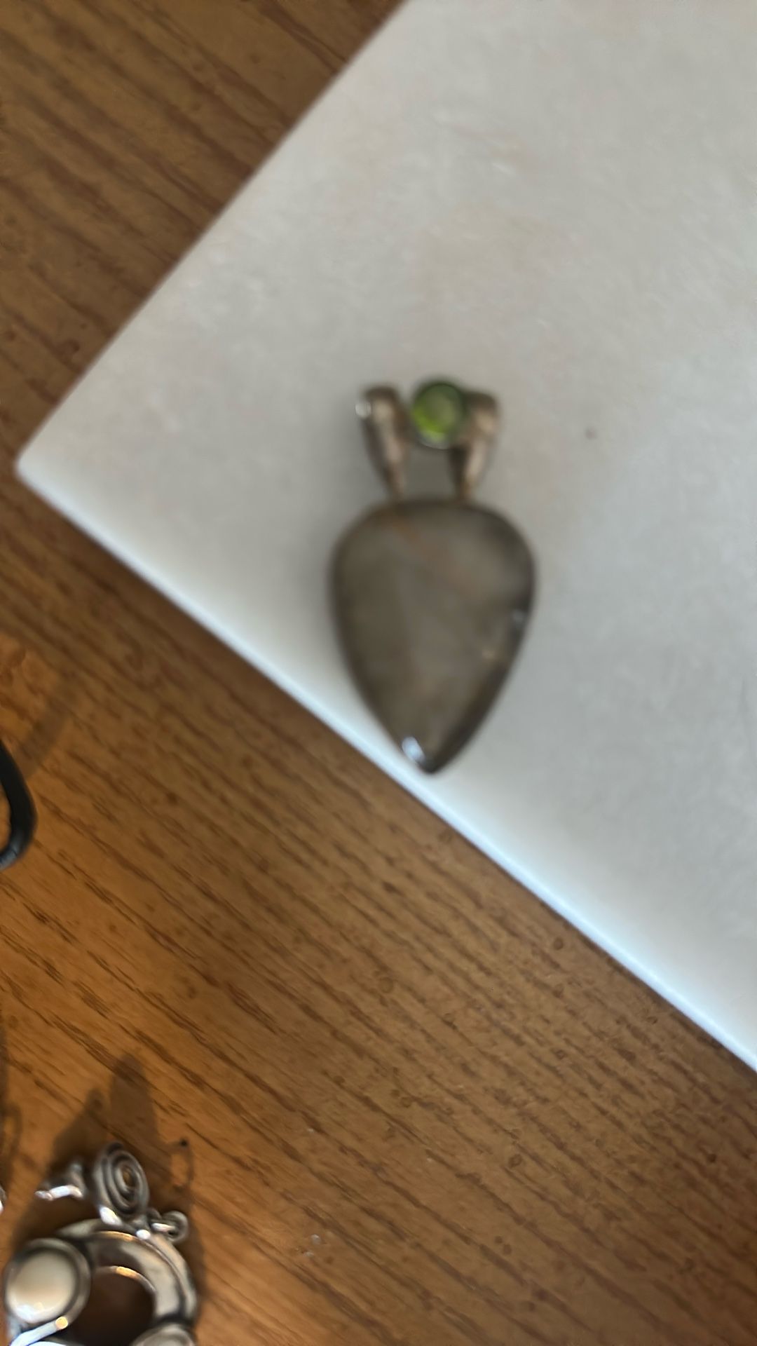 Peridot And Silver Pendant