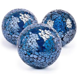 DomeStar 3PCS Glass Decorative Balls for Bowls,