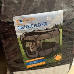 New Pawslife Collapsible Portable Playpen It's 36"LX 36" width by 23 height