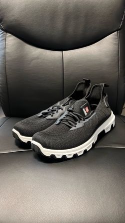Black Ecko Unlimited Knit Sneakers with White Sole