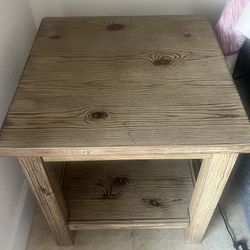 Rustic Wood End table 