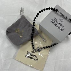Vivienne Westwood Black and Silver Choker