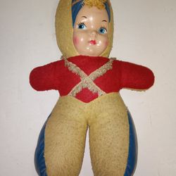 Rare Vintage Old Girl Doll With Beautiful Face (13  Inches Tall)