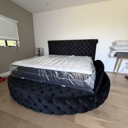 New In Box King Bed Frame With Mattress (Read Description Below)