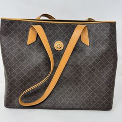 Vintage Genuine LA Tour Eiffel Paris 1887 Brown Shoulder Handbag Designer
