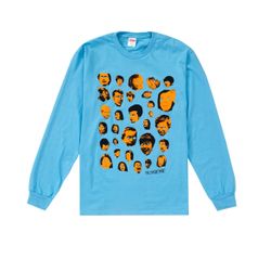 Supreme Faces L/S Blue Sz M 2019