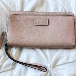 Kate Spade pink wristlet wallet
