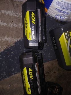 40v Ryobi Batterys 