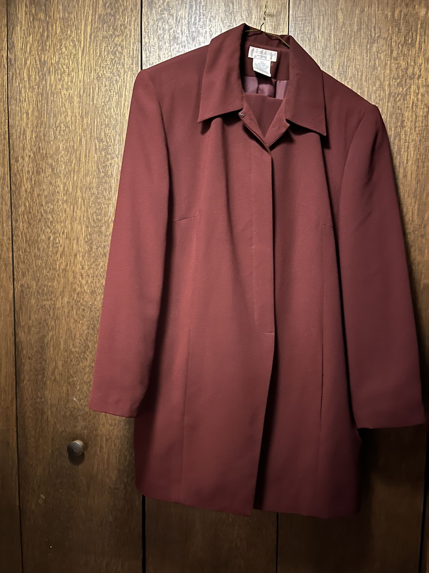 Worthington Pant Suit, Wine Color Size 16w