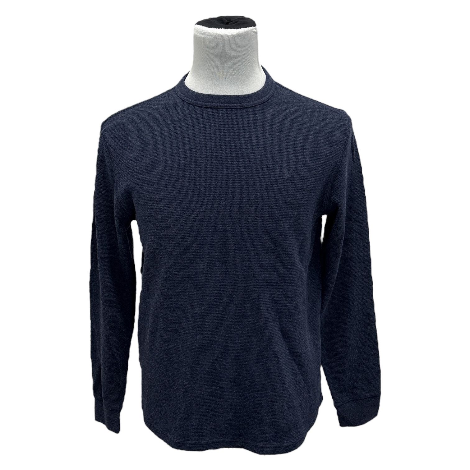 American Eagle Men's Super Soft Standard Fit LS Crew Navy Blue Thermal Med AEO