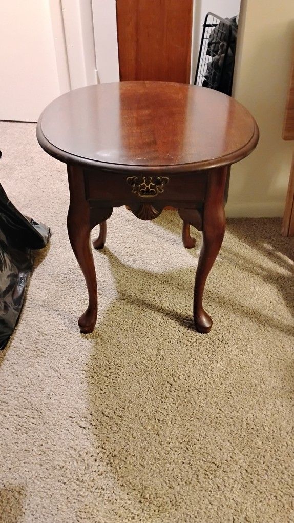 Solid Oak End Table