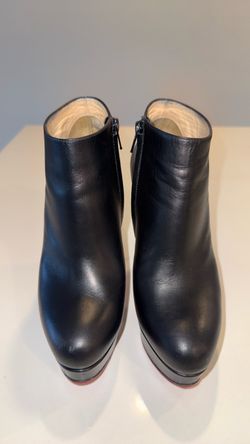 Louboutin Black leather Dirdi boots sz 38 women