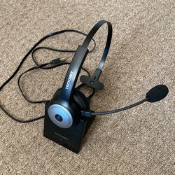Bluetooth Headset With Microphone USB Charger And Charging Base