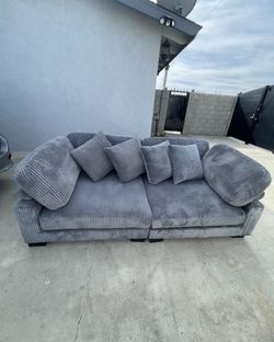 Oversize Loveseat Gray