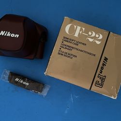 Open original box, new  w/Strap Nikon CF-22 Leather Case Brown for Nikon F3