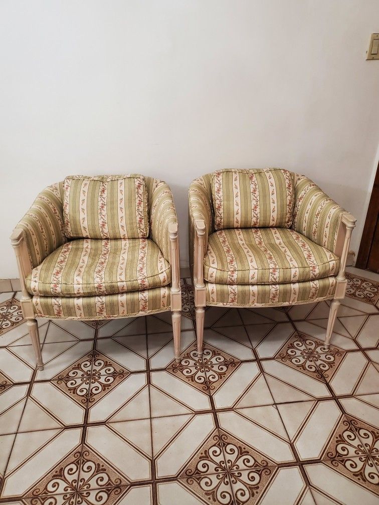 2 Antique Barrelback Chairs
