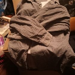 Men's Flannel Casual Dress Long Sleeve Shirt ( Large)