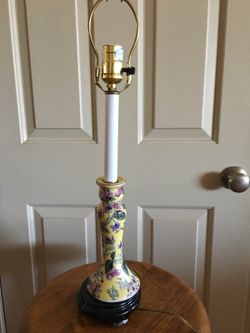 Antique Porcelain Hand Painted Lamp