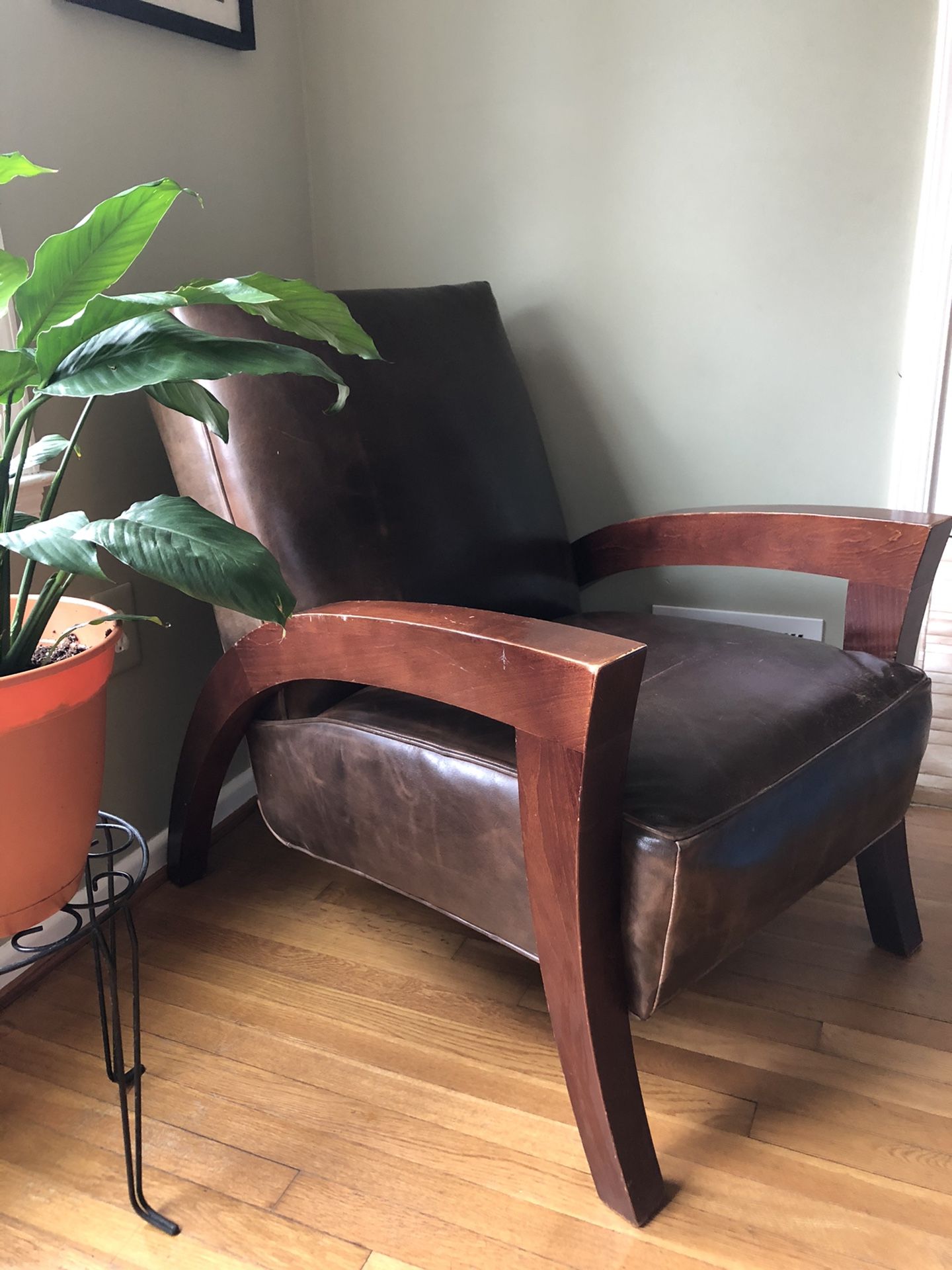 Vintage leather armchair