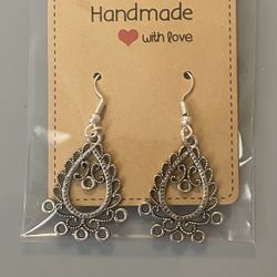  Handmade Earrings • Teardrop Filigree • Boho Jewelry