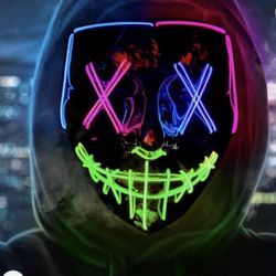 Purge Mask,2 Color LED Light up Mask 