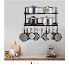 Pot & Pan Rack/Storage metal black