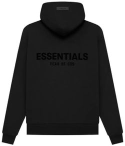 Essentials Hoodie   Black “Stretch Limo”  Size L