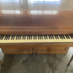Vintage Grand Piano Co. Upright Piano — 1920s Era w/ Original Pratt Read Action –