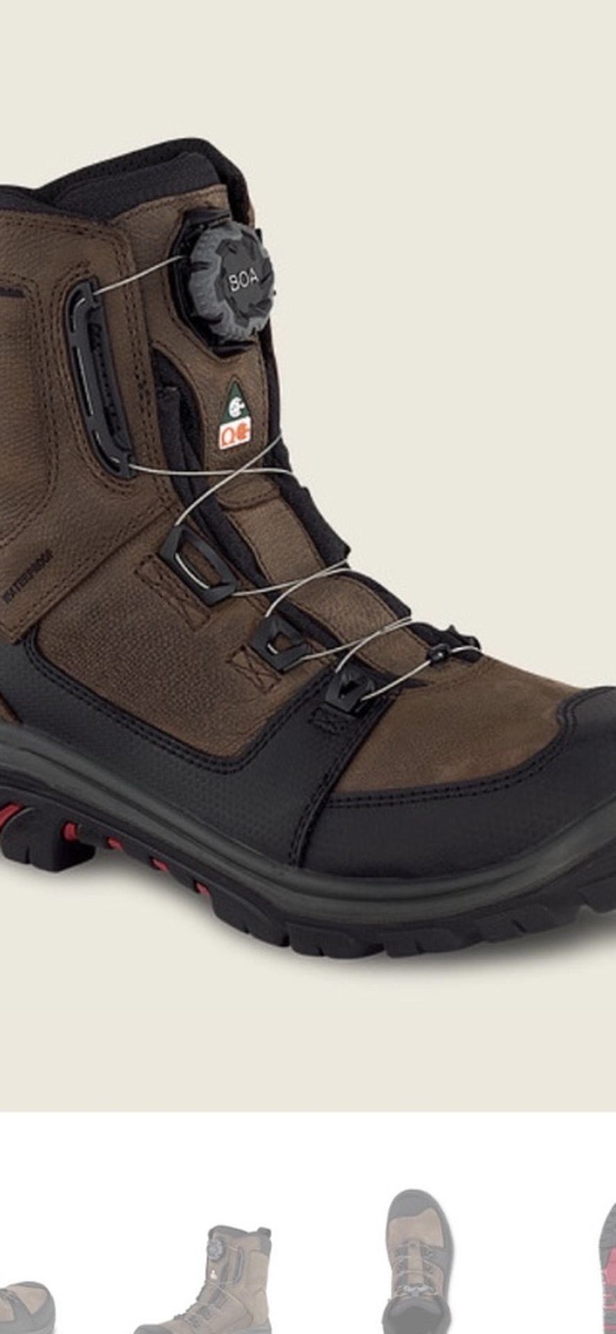 SIZE 11.5 RED WING THE TRADESMAN BOA WATERPROOF LEATHER SAFETY TOE BOOTS BRAND NEW