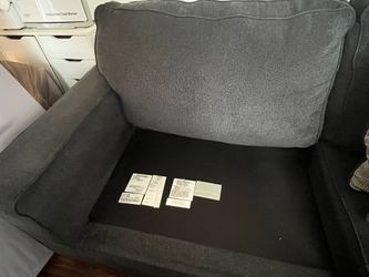 Modern charcoal couch + loveseat SET