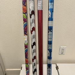 (4) - Rolls Of Unopened Gift Wrap - (New) 1 - Roll Is Happy Birthday  $ 8 - For All -  4 Rolls