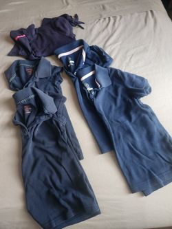 Girls blue uniform shirts