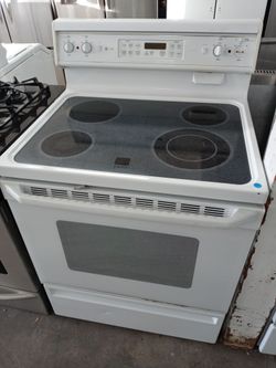 GE Profile white glasstop stove - Free delivery