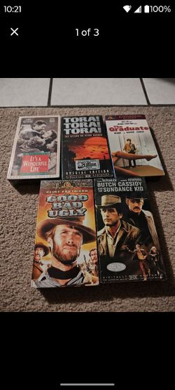 Vintage brand new Vhs good bad and the ugly , bitch Cassidy and the Sundance kid, the graduate rare