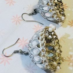 Silver Jhumka Earrings 