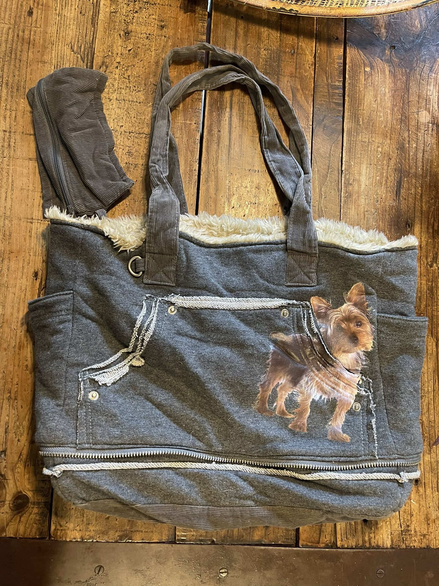 Fuzzy Nation Yorkie Purse Bag
