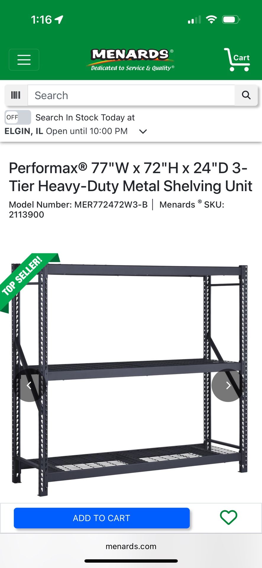 Heavy Duty Metal Shelf