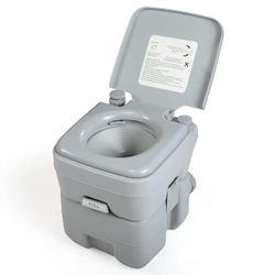 Portable Toilet, 5.3 Gal. Portable Toilet Porta Potty Outdoor Toilet No Leakage for Camping RV, NEW