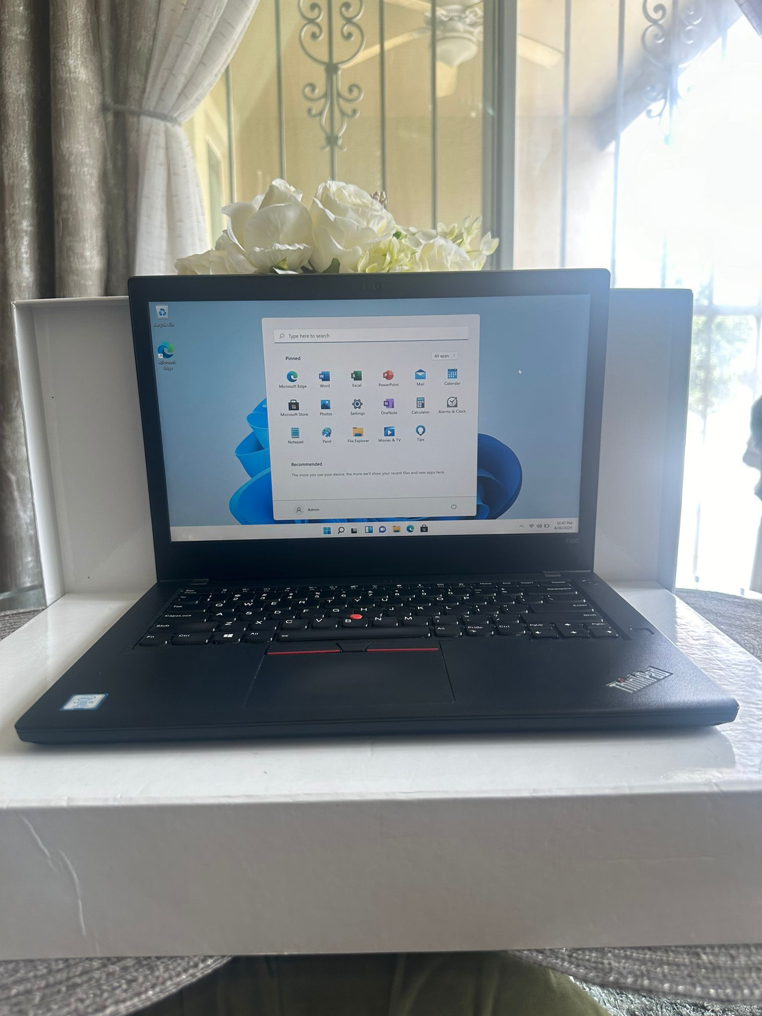 Lenovo Thinkpad T480 14" Touchscreen Laptop Intel i5 7th Gen 8GB RAM 500GB SSD Windows 11 and Office - $169