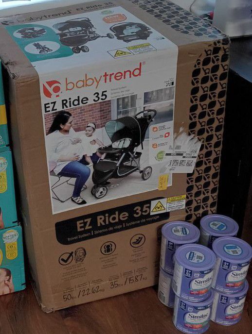Diapers And Stroller/ Car Seat Combo