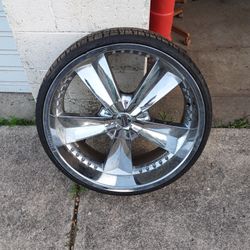 Rims and Tires   300 Dollars as is  one Tire Is Blown 