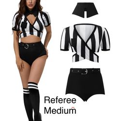 Referee Women Costume Medium Halloween / Traje de Arbitro Mujer Mediano