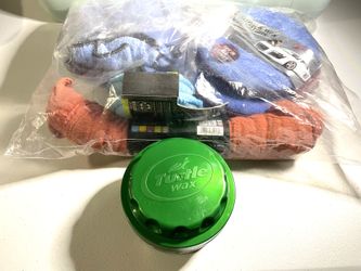 New Auto Detailing Bundle Turtle wax Car Applicator Pads Microfiber towels shop Towels