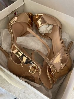 Rose Gold heels Size 6.5