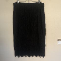 Banana Republic Black Lace Pencil Skirt 