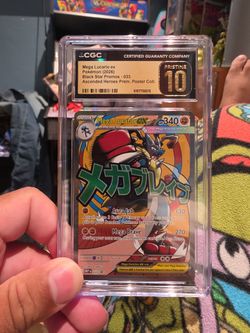 Pokémon card Mega Lucario EX PRISTINE 10