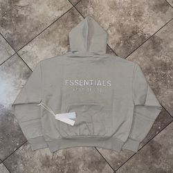 Fear of God Essentials Fleece Hoodie Timber SS25 Size Small