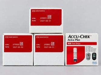 Accu-Chek Aviva Plus 100 Test Strips – 3 Boxes