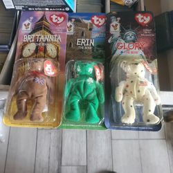 3 BEAR LOT OF TY BEANIE BABIES 1990's
